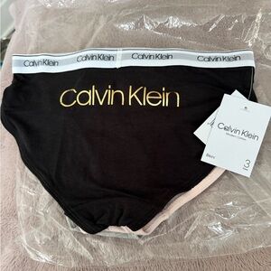 Calvin Klein GIRLS Bikini modern cotton Trio - Black, Gray, Pink
